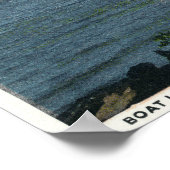 Moonlit Uitzicht van het meer, Boat Landing & the Poster (Hoek)