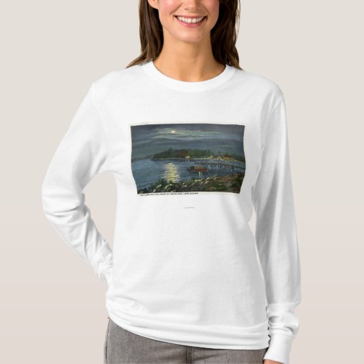 Moonlit Uitzicht van het meer, Boat Landing & the T-shirt (Voorkant)