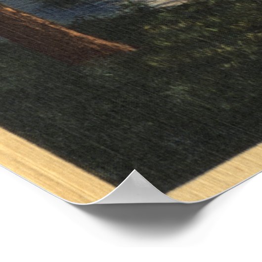 Moonlit Uitzicht van het meer Poster (Hoek)