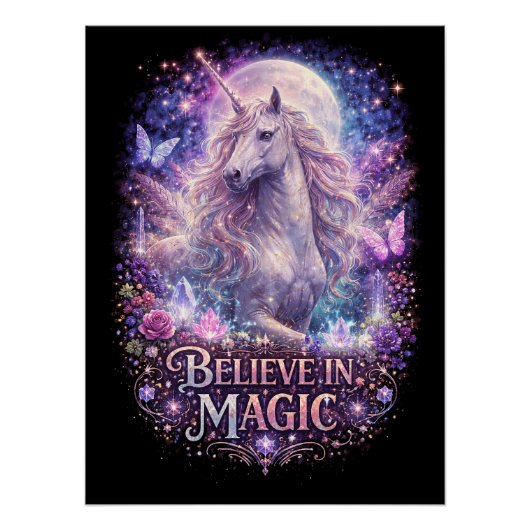 Moonlit Unicorn Dreams Perfect Poster (Voorkant)
