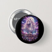 Moonlit Unicorn Dreams Ronde Button 5,7 Cm (Voorkant /achterkant)