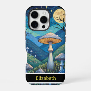 Moonlit Valley Mushroom iPhone 16 Pro Hoesje