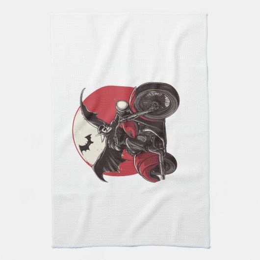  Moonlit Vampire Ride Theedoek (Verticaal)