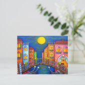 Moonlit Venice Post Card Briefkaart (Staand voorkant)