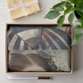 Moonlit Victorian Gothic Girl & Raven Fantasy  Tissuepapier (Geschenk)