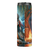 Moonlit Vigil, Wolf's Watch, Arizona Night. Thermosbeker (Achterkant)