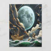 Moonlit Vist onder de klif Briefkaart (Voorkant)