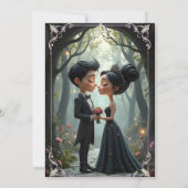 Moonlit Vows – A Cute Gothic Wedding Moment. Kaart (Achterkant)