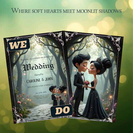 Moonlit Vows – A Cute Gothic Wedding Moment. Kaart