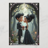 Moonlit Vows – A Cute Gothic Wedding Moment. Menu (Achterkant)