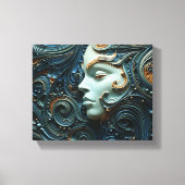 Moonlit Vrouw 3D Kunst Canvas Afdruk (Voorkant)