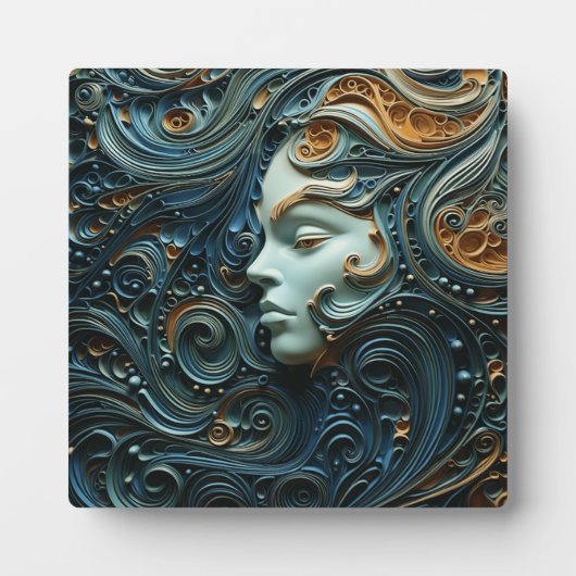 Moonlit Vrouw 3D Kunst Fotoplaat (Voorkant)