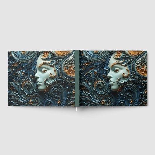Moonlit Vrouw 3D Kunst Gastenboek (Volledig)