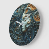 Moonlit Vrouw 3D Kunst Grote Klok (Hoek)