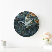 Moonlit Vrouw 3D Kunst Grote Klok (Huis)