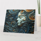 Moonlit Vrouw 3D Kunst Kaart (Voorkant)
