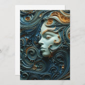 Moonlit Vrouw 3D Kunst Kaart (Voorkant / Achterkant)