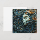 Moonlit Vrouw 3D Kunst Kaart (Voorkant / Achterkant)