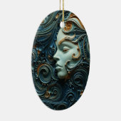 Moonlit Vrouw 3D Kunst Keramisch Ornament (Rechts)