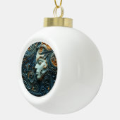 Moonlit Vrouw 3D Kunst Keramische Bal Ornament (Rechts)