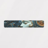 Moonlit Vrouw 3D Kunst Labels (Design 1)