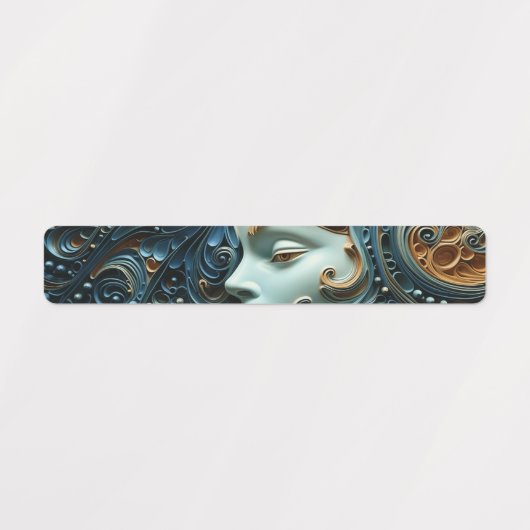 Moonlit Vrouw 3D Kunst Labels (Design 2)