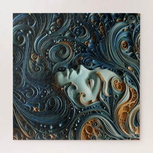 Moonlit Vrouw 3D Kunst Legpuzzel (Horizontaal)