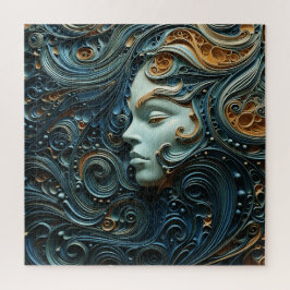 Moonlit Vrouw 3D Kunst Legpuzzel