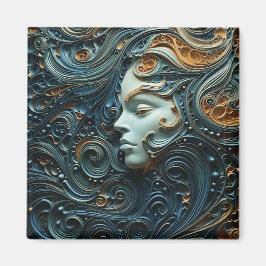 Moonlit Vrouw 3D Kunst Magneet