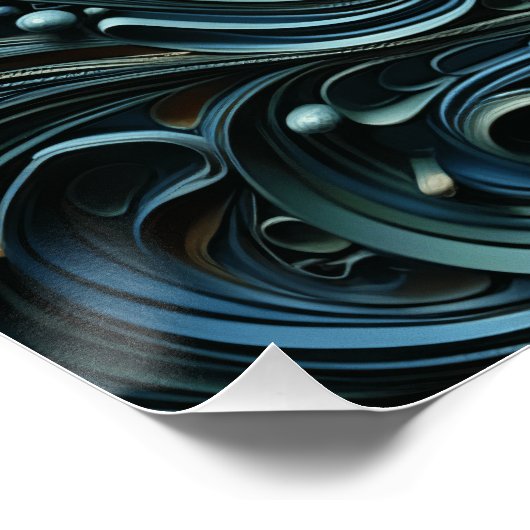 Moonlit Vrouw 3D Kunst Perfect Poster (Hoek)