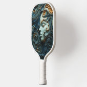Moonlit Vrouw 3D Kunst Pickleball Paddle (Links)
