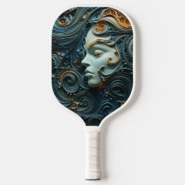 Moonlit Vrouw 3D Kunst Pickleball Paddle