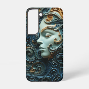 Moonlit Vrouw 3D Kunst Samsung Galaxy Hoesje