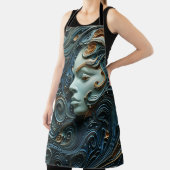 Moonlit Vrouw 3D Kunst Schort (Insitu)