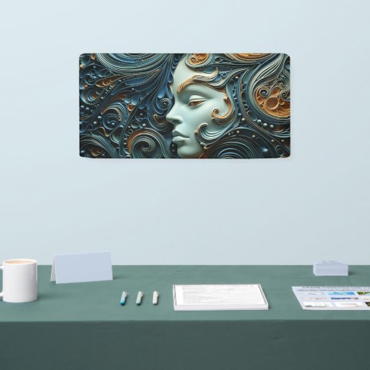 Moonlit Vrouw 3D Kunst Spandoek (Beurs)