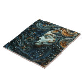 Moonlit Vrouw 3D Kunst Tegeltje (Zijkant)