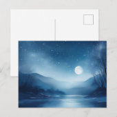 Moonlit Waters Een Dromerig Nachtlandschap Briefkaart (Voorkant / Achterkant)