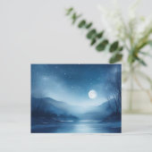 Moonlit Waters Een Dromerig Nachtlandschap Briefkaart (Staand voorkant)