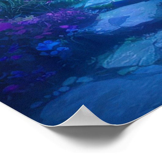 Moonlit Weg in de tuin der dromen Poster (Hoek)