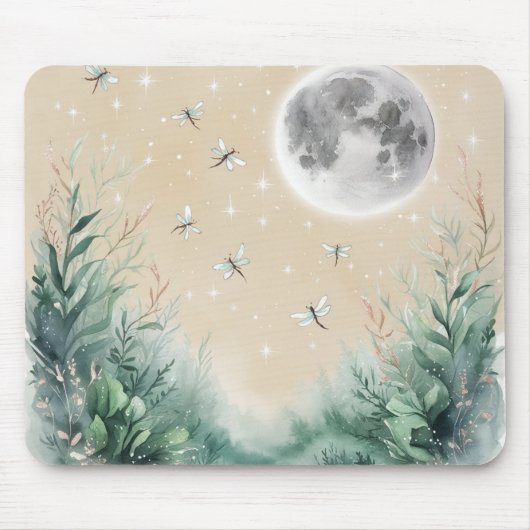 Moonlit Whimsy Forest Mousepad Muismat (Voorkant)