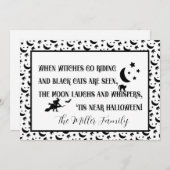 Moonlit Whispers & Witching Hour Magic Feestdagenkaart (Voorkant / Achterkant)