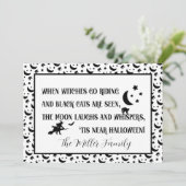 Moonlit Whispers & Witching Hour Magic Feestdagenkaart (Staand voorkant)