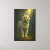Moonlit White Tiger – Fine Art Portrait Canvas Afdruk (Voorkant)