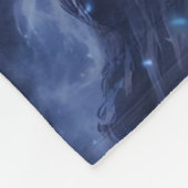 Moonlit White Tiger Guardian – Blue Fantasy Spirit Fleece Deken (Hoek)