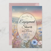 Moonlit Wildflower Whispers Verloving Douche Kaart (Voorkant / Achterkant)