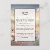 Moonlit Wildflower Whispers Wedding Informatiekaartje (Voorkant)