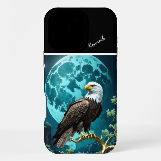 Moonlit Willow en River Eagle iPhone Hoesje (Achterkant)