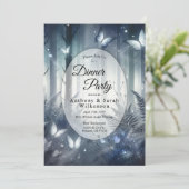 Moonlit Wings en Midnight Magic Dinner Party Kaart (Staand voorkant)