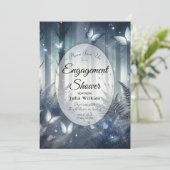 Moonlit Wings en Midnight Magic Verloving Shower Kaart (Staand voorkant)