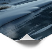 Moonlit Winter Lake – Serene Night Landscape Art Perfect Poster (Hoek)